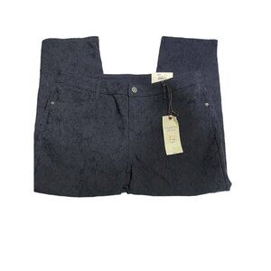 Vera Wang Women's Leggings Capri Stretch Waist‎ Blue Size 12 NWT